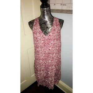 Floral vneck sleeveless dress